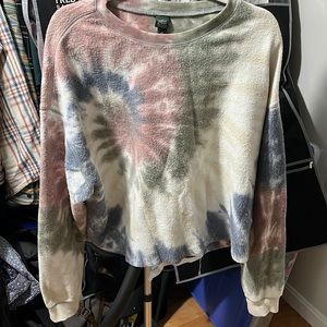 Tie dye cropped sweatshirt